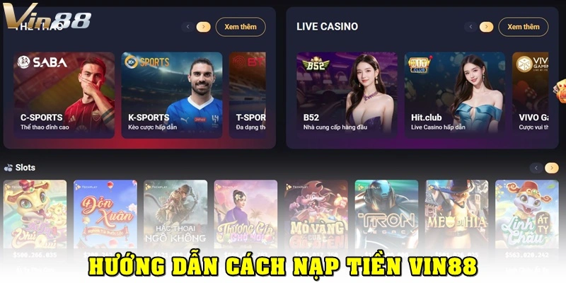 Nạp Tiền Vin88 An Toàn, Đa Phương Thức, Xử Lý Siêu Tốc 2 Nạp tiền Vin88 qua tiền ảo